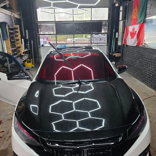Vehicle hood detail posted by Saviz on Instagram